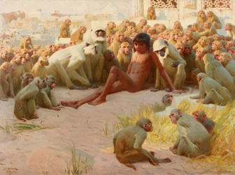 Mowgli wird Anführer der Bandar-Log, 1918